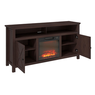 58.23 Inch W MDF TV Stand with Fan-forced Electric Fireplace