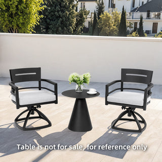 Outdoor Patio Aluminum Swivel Rocker 2PCS with Outdoor-grade Sunbrella Fabric Cushions