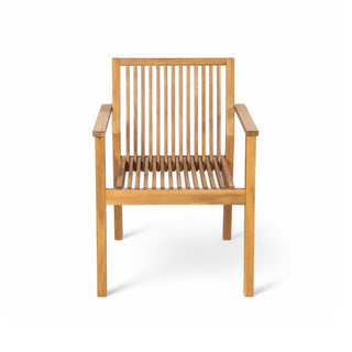 5-Piece Acacia Wood Outdoor Dining Set, Patio Table & Chairs with Removable Cushions