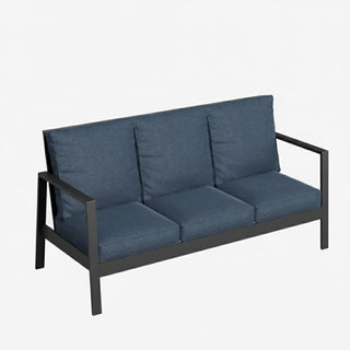 75" All-Weather Aluminum 3-seat Patio Sofa with Thick Cushions & Frame