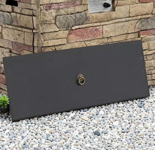 42" Propane Gas Fire Pit Table, 50000 BTU Rectangular Concrete Fire Pit for Outside Patio Deck Garden Backyard