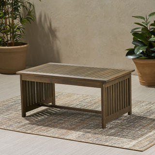 Outdoor Acacia Wood Coffee Table For Patio And Garden
