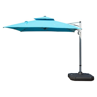 Aluminum Cantilever Patio Umbrella with Tilt Function – Outdoor Offset Market Umbrella for Backyard, Deck & Pool (Base Not Included)