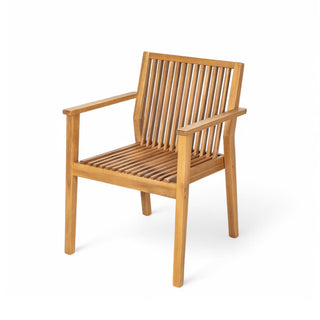 5-Piece Acacia Wood Outdoor Dining Set, Patio Table & Chairs with Removable Cushions