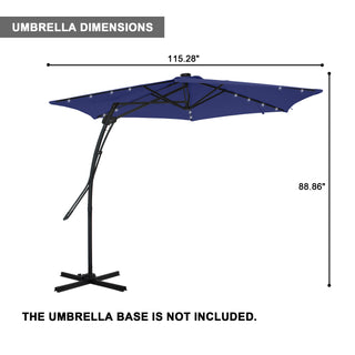 10FT Hexagonal Offset Patio Umbrella with Crank & Tilt, Available in Beige / Navy Blue / Tan / Red