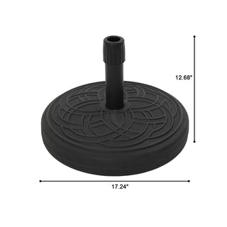 26 lbs. Round Water Filled Patio Umbrella Base in Black