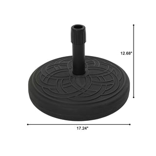 26 lbs. Round Water Filled Patio Umbrella Base in Black