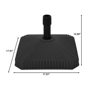 29 lbs. Square Water Filled Patio Umbrella Base in Black