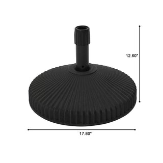 29 lbs. Square Water Filled Patio Umbrella Base in Black