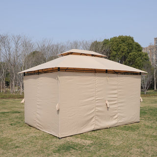 13x10 Outdoor Patio Gazebo Canopy Tent with Ventilated Double Roof & Detachable Sidewalls