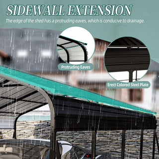 Metal Carport 12×20 Car Port, Outdoor Storage Heavy Duty Metal Canopy Multi-Use Garage Shed for Car and Truck, Carport Kit with Galvanized Steel Roof Building and Frame