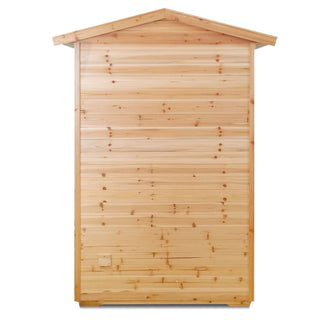 2-Person Outdoor Far Infrared Sauna Room with Old Fir Wood – Home Spa Dry Sauna Cabin