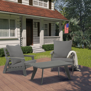 40-Inch Outdoor Rectangular Resin Coffee Table for Patio, Deck & Backyard