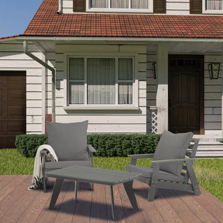 40-Inch Outdoor Rectangular Resin Coffee Table for Patio, Deck & Backyard