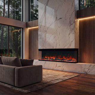 72"/88"/100" Smart Electric Fireplace with 14 Flame Colors, WiFi Tuya App, Voice Control & 1500W Heater