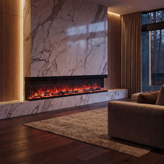 72"/88"/100" Smart Electric Fireplace with 14 Flame Colors, WiFi Tuya App, Voice Control & 1500W Heater