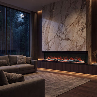 72"/88"/100" Smart Electric Fireplace with 14 Flame Colors, WiFi Tuya App, Voice Control & 1500W Heater