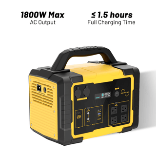 1800W Portable Power Station with 0.02s UPS & 3000+ Cycle LFP Battery – 1.5H Fast Recharge for Home, RV & Emergency Backup