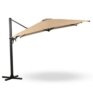 10 Ft Square Large Cantilever Patio Umbrella with 360° Rotation & Tit Adjustment and Heavy Duty Offset Polyester Canopy Deck Umbrella without base