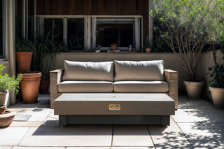 60-INCH FIRE PIT TABLE,Wood Outdoor Gas Fire Pit Table with Rain cover,Rectangular Heater for Patio, Backyard, Deck, Outdoor Modern Patio Fire Pit