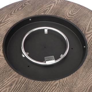 Round Iron Fire Pit – 50,000 BTU Outdoor Propane Gas Heater with External Tank Design