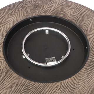 Round Iron Fire Pit – 50,000 BTU Outdoor Propane Gas Heater with External Tank Design