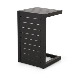 Modern Outdoor C-Shaped Side Table For Patio And Poolside