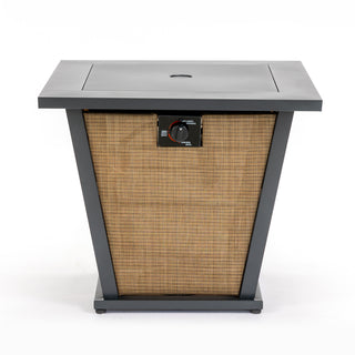 28" Propane Gas Fire Pit Table, 50000 BTU Square Steel Fire Pit for Outside Patio Deck Garden Courtyard