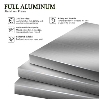 10x13FT / 10x19FT Louvered Pergola with Aluminum Frame and Adjustable Steel or Aluminum Louvers