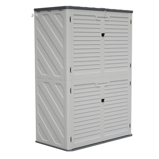 Rust-Proof Resin Outdoor Garden Storage Box, Spacious Weatherproof & UV-Resistant Equipment Storage Cabinet, Durable Non-Partitioned Design for Patio & Yard