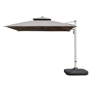 Aluminum Cantilever Patio Umbrella with Tilt Function – Outdoor Offset Market Umbrella for Backyard, Deck & Pool (Base Not Included)