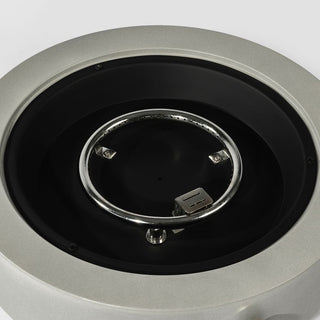 24" Propane Gas Fire Pit Bowl, 50000 BTU Round Steel Fire Pit for Outside Patio Deck Garden Backyard- Grey