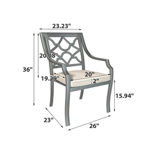 7-Piece Outdoor Dining Set – Patio Table with 6 Chairs for Backyard or Poolside