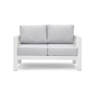 50 Inch All-Weather Aluminum Outdoor Two-Seater Sofa With Thick Cushions And Frame