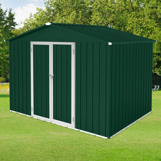 Mondawe 8ft x 6ft Metal Garden Storage Shed, Outdoor Tool Organizer for Backyard or Patio