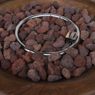 25" Round MGO Propane Fire Pit, 40,000 BTU Outdoor Gas Fire Table for Patio & Backyard