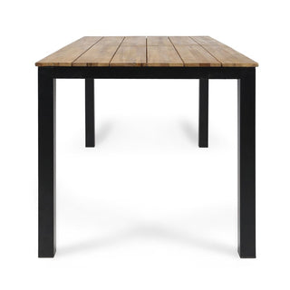 71"L Acacia Wood Patio Table, Outdoor Farmhouse Bistro Table for Yard, Garden, Poolside, Deck