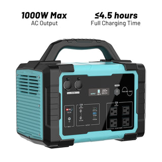 1024Wh LiFePO4 Portable Power Station with Modular Inverter, MPPT Solar & 1800W AC Output