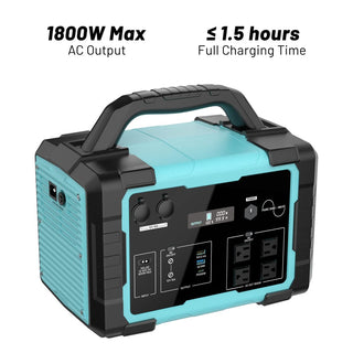 1024Wh LiFePO4 Portable Power Station with Modular Inverter, MPPT Solar & 1800W AC Output