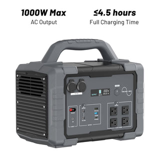 1000W Portable Power Station with High-Capacity Lithium Battery – Solar Generator for Camping, RV & Home Backup
