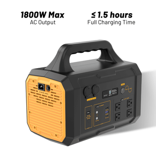 1800W Solar Generator with 200W Foldable Panel – Instant UPS & 3000+ Cycle LFP Battery