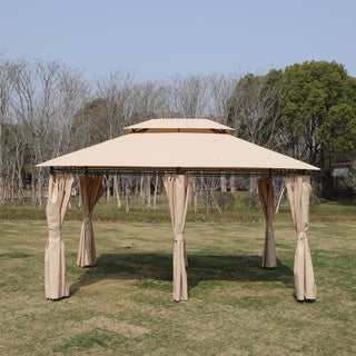 13x10 Outdoor Patio Gazebo Canopy Tent with Ventilated Double Roof & Detachable Sidewalls