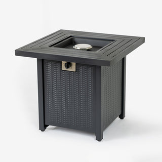 28-inch Iron Square Propane Fire Pit Table Perfect For Any Outdoor Space