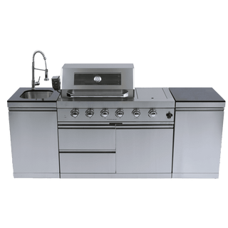 46-Inch Deluxe Outdoor Kitchen BBQ Island Grill, 4-Burner 72,000 BTU Stainless Steel Gas Grill