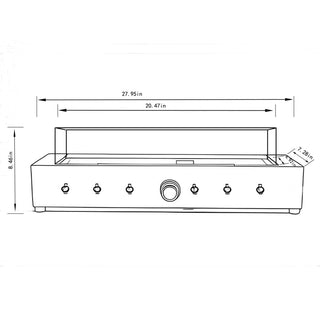 28-Inch Rectangle Fire Pit, 40000BTU Outdoor Propane Fire Pit, Wind-Resistant Firepits, Durable Iron Stylish Glass Beads Design