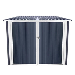 Mondawe Steel Outdoor Bicycle Storage Shed, Grey Bike Shelter Stores Up to 4 Bikes