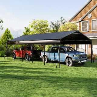 13 x 26.5 ft carport, 0.25mm thick, with protective film to prevent scratching, 2 pairs of adhesive gloves, 3 hooks, 12 expansion screws, 6 fixed iron pieces,versatile space