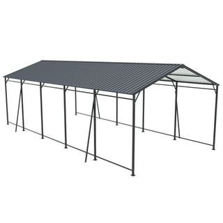 Mondawe Heavy-Duty Galvanized Steel Carport — Large Outdoor Garage for Cars, Trucks, Boats & Tractors