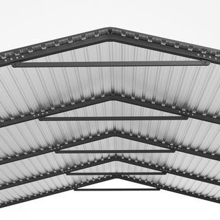 Metal Carport Heavy Duty with Galvanized Steel Roof, Outdoor Garage Car Shelter Shade for 2 Cars, Boats and Truck