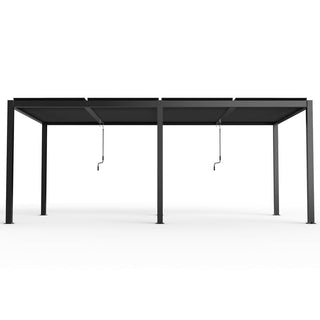 10x13FT / 10x19FT Louvered Pergola with Aluminum Frame and Adjustable Steel or Aluminum Louvers